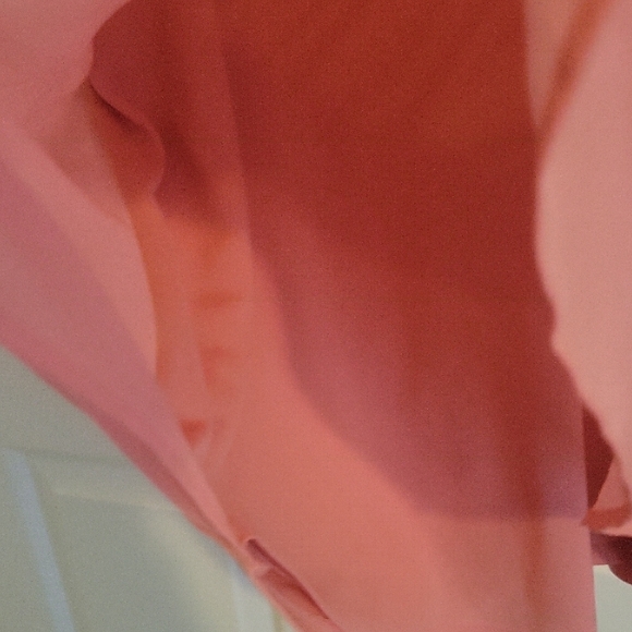 Charter Club SzXL sheer overlay lined sheer angel sleeve peach Pleated Blouse - Picture 5 of 6